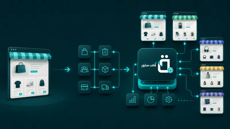 رحلة تحول فكرة متجر إلكتروني مخصص إلى منصة قاف ستور متعددة المتاجر لخدمة التجار